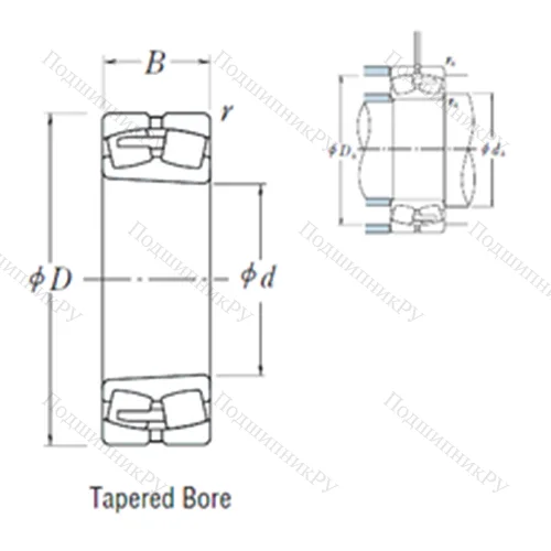Подшипник роликовый радиальный самоцентрирующийся 23176CAKE 4