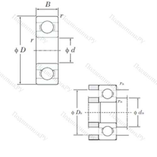Подшипник шариковый радиальный 69/2.5