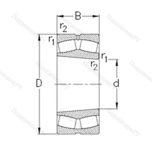 Подшипник роликовый радиальный самоцентрирующийся 23960-K-MB-W 33 от производителя  NKE