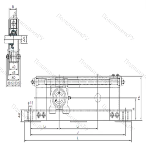 Подшипниковый узел шариковый радиальный UCTL 205+WL 300 от производителя  NACHI