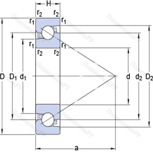 Прецизионные одинарные упорно-радиальные шарикоподшипники для винтовых передач BSD 2047 C от производителя  SKF