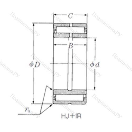 Подшипник игольчатый радиальный HJ-567232 + IR-485632 от производителя  NSK