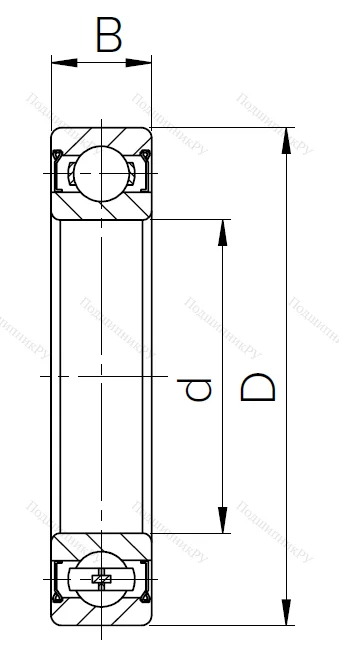 Шариковый однорядный подшипник 1000803 ZZ (61803 ZZ) в Нижнем Новгороде