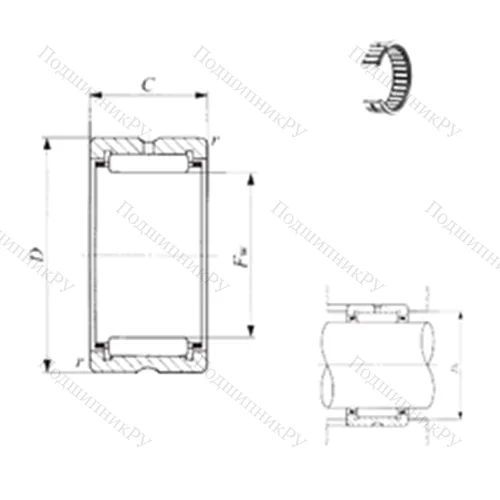 Подшипник игольчатый радиальный TAF 435320 от производителя  IKO