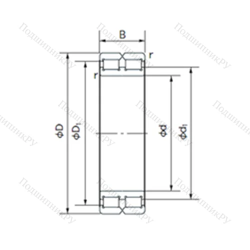 Подшипник роликовый радиальный RB 4864
