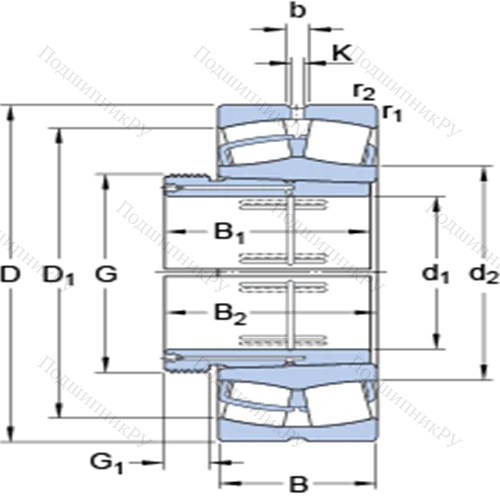 Сферические роликоподшипники на стяжной втулке 23252 CCK/W 33 + AOH 2352 G от производителя  SKF Сферические роликоподшипники на стяжной втулке 23252 CCK/W 33 + AOH 2352 G от производителя  SKF