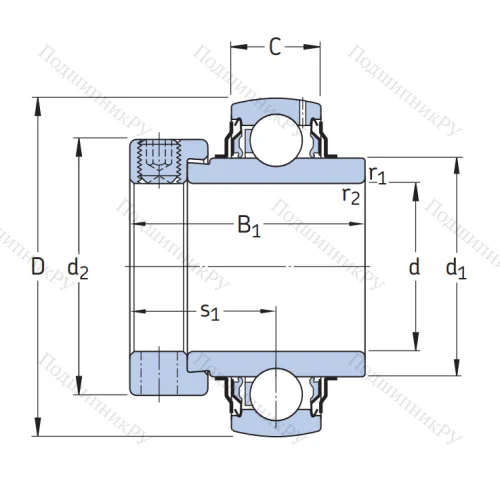 Корпусный подшипник YEL 210-2F в Нижнем Новгороде