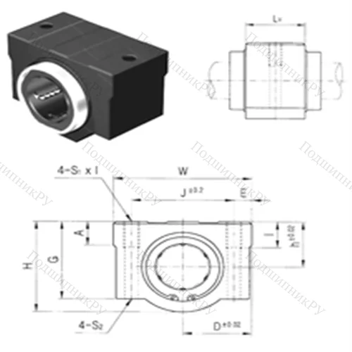 Подшипник шариковый линейный SC 12VNUU от производителя  Samick