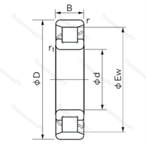 Подшипник роликовый радиальный N 1016