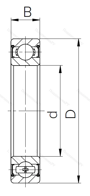 Шариковый однорядный подшипник 80309 (6309 ZZ) в Нижнем Новгороде