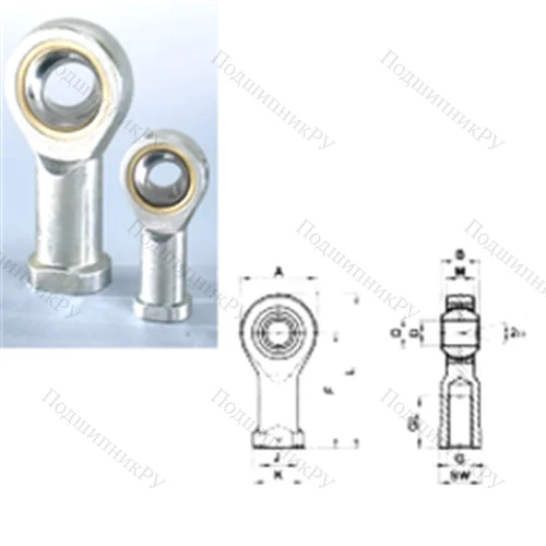 Подшипник скольжения сферический SI 08T/K