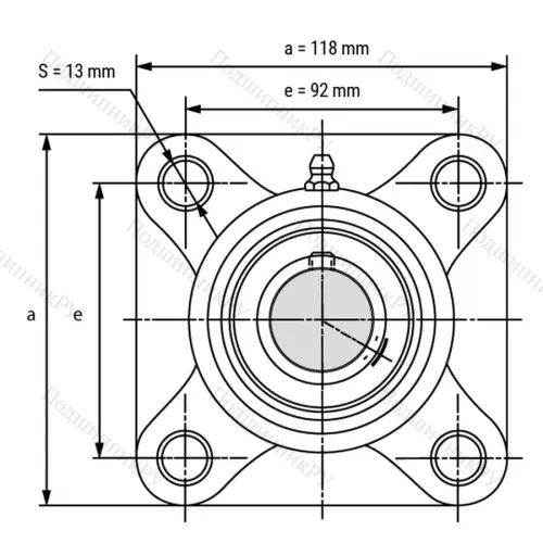 Подшипниковый узел SS-UCFPL 207 - Вал: 35 мм от производителя  LPZ