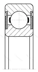 Подшипник  180306 (6306-2RS) размер 30x72x19