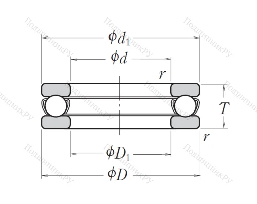 Упорный шариковый подшипник 51201 от производителя  NSK