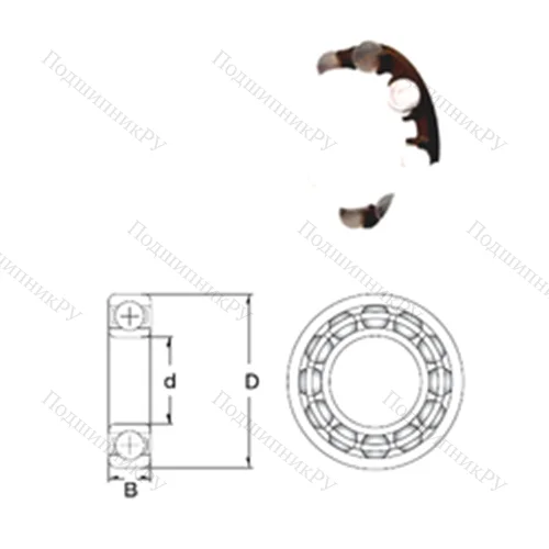 Подшипник шариковый радиальный P 6300-SB от производителя  ZEN