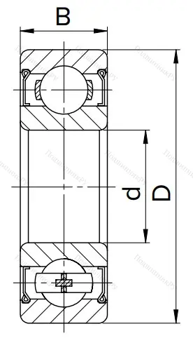 Шариковый однорядный подшипник 80200 (6200 ZZ) в Нижнем Новгороде