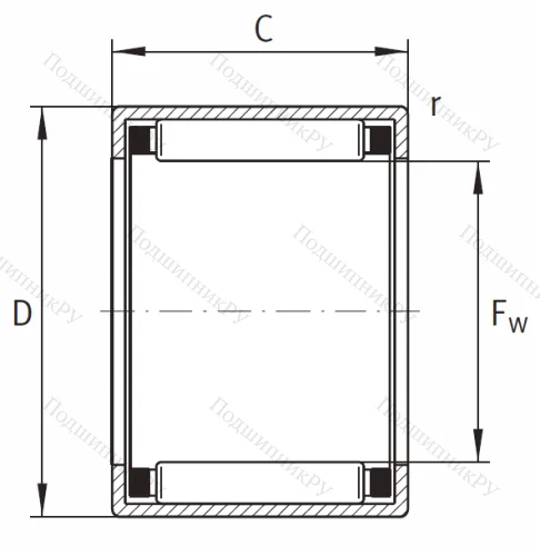 Игольчатый подшипник HK 0609 B от производителя  INA Игольчатый подшипник HK 0609 B от производителя  INA