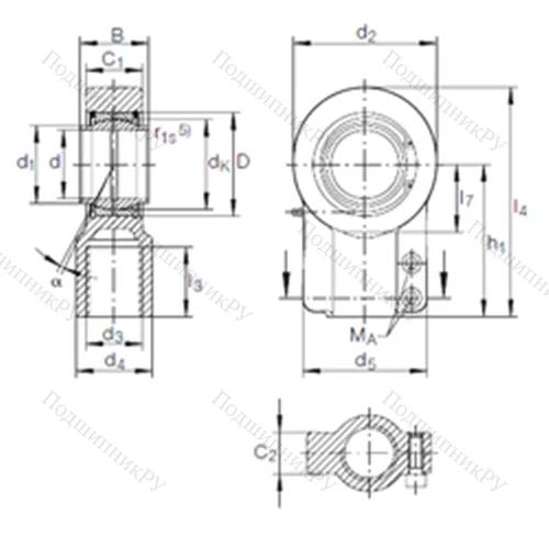 Подшипник скольжения сферический GIHNRK 160 LO