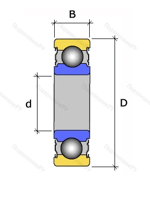 Однорядный шариковый подшипник 6004 HVZZ от производителя  SNR
