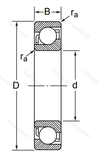 Радиально-упорный шариковый подшипник 7312 ACM/DF (346312 Л  ГОСТ) в Нижнем Новгороде