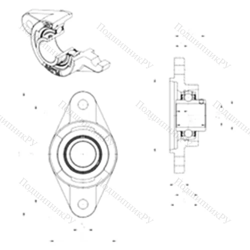 Подшипниковый узел шариковый радиальный UCFLZ 205 от производителя  SNR
