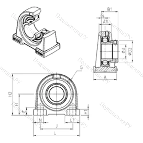 Подшипниковый узел шариковый радиальный ESPA 212