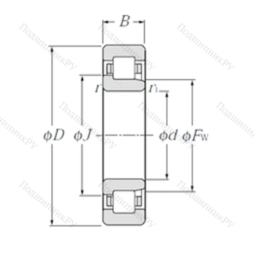 Подшипник роликовый радиальный NJ 317 от производителя  NTN