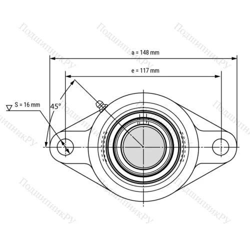 Подшипниковый узел SS-UCFL 206 - Вал: 30 мм от производителя  LPZ