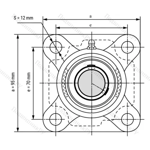 Подшипниковый узел SS-UCF 205 - Вал: 25 мм от производителя  LPZ