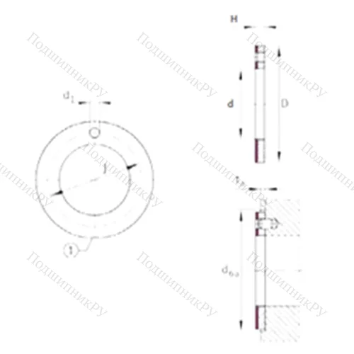 Подшипник скольжения EGW 26-E 40 от производителя  INA