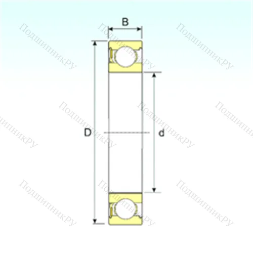 Подшипник шариковый радиальный 6206-RZ от производителя  ISB Подшипник шариковый радиальный 6206-RZ от производителя  ISB