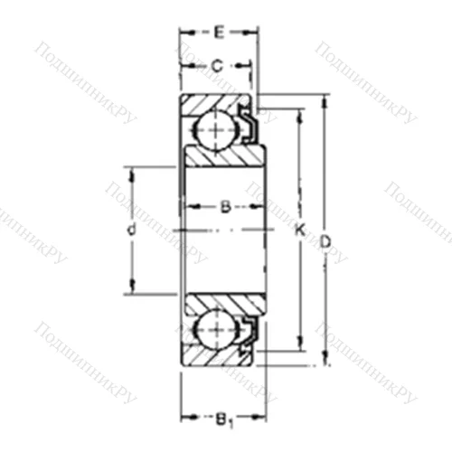 Подшипник шариковый радиальный 211KL