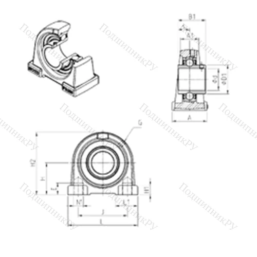 Подшипниковый узел шариковый радиальный UCPAE 212