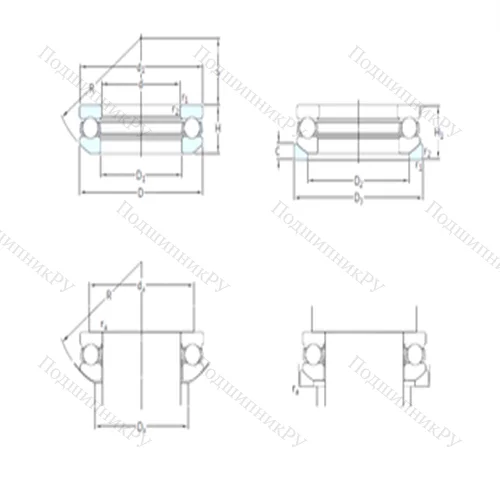 Подшипник шариковый упорный 53228+U 228 от производителя  SKF