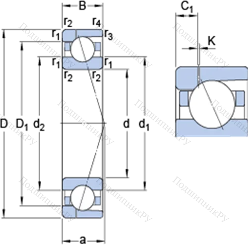 Прецизионные радиально-упорные шарикоподшипники 7036 ACD/HCP 4AH 1 от производителя  SKF Прецизионные радиально-упорные шарикоподшипники 7036 ACD/HCP 4AH 1 от производителя  SKF