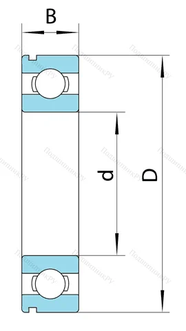 Шариковый однорядный подшипник 50316 (6316 N) в Нижнем Новгороде