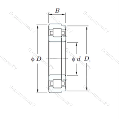 Подшипник роликовый радиальный NUP 2222R