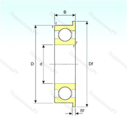 Подшипник шариковый радиальный F 6805 от производителя  ISB Подшипник шариковый радиальный F 6805 от производителя  ISB