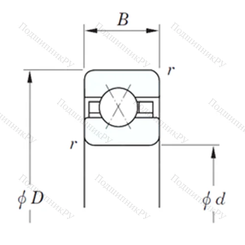 Подшипник шариковый радиально-упорный KFX 075
