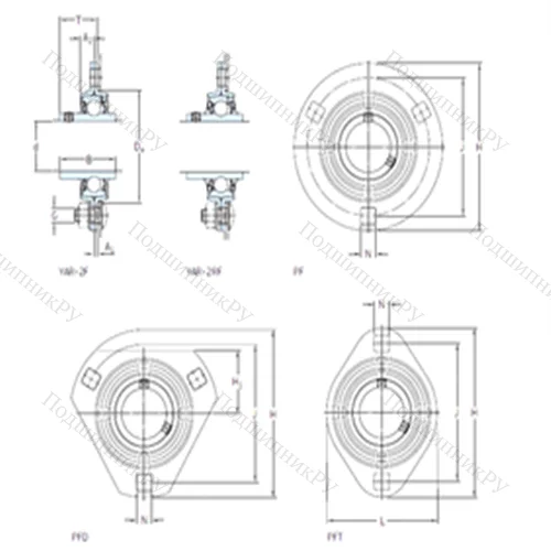 Подшипниковый узел шариковый радиальный PFD 1.1/4 TF от производителя  SKF