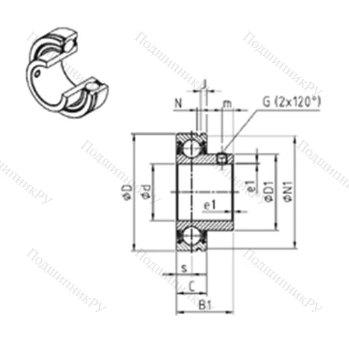 Подшипник шариковый радиальный CUS 204-12