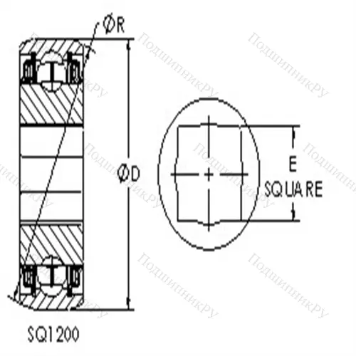 Подшипники шариковые радиальные с квадратным отверстием SQ 1211-108 от производителя  AST