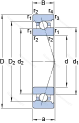 Подшипник 7009 CB/P 4A