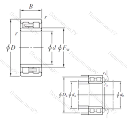 Подшипник роликовый радиальный 100DC 72300B