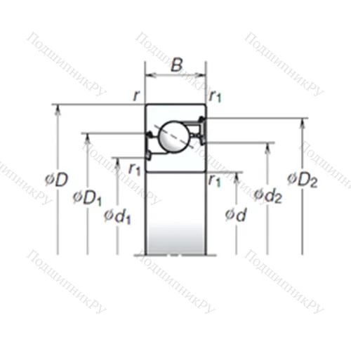 Подшипник шариковый упорно-радиальный 15TAC 47BDDG от производителя  NSK