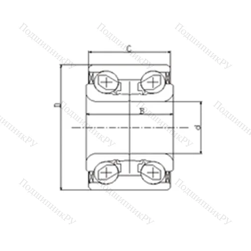 Подшипник шариковый радиально-упорный IJ 111013 от производителя  ILJIN