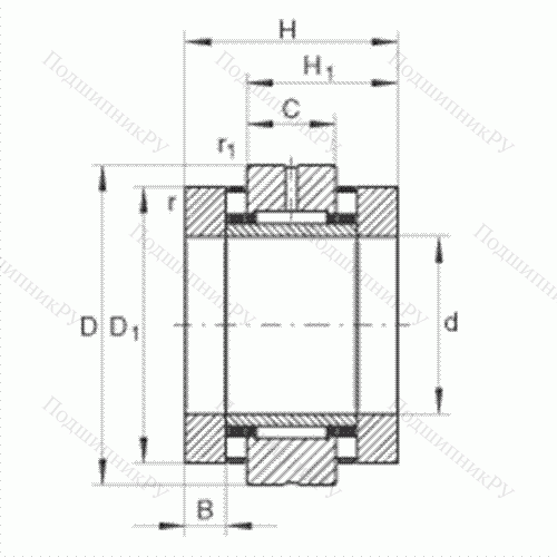Подшипник комбинированный роликовый ZARN 5090-TV от производителя  INA Подшипник комбинированный роликовый ZARN 5090-TV от производителя  INA