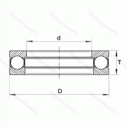Подшипник шариковый упорный W 1-3/4 от производителя  INA