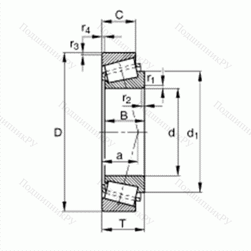Подшипник роликовый конический 32972 от производителя  FAG